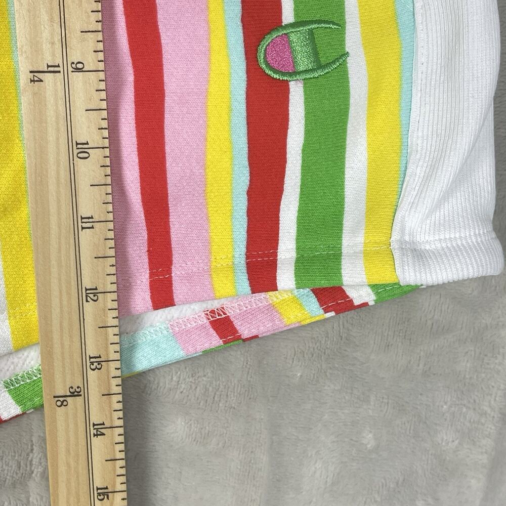 Champion X Susan Alexandra Stripe Reverse Weave Shorts Women's Small Beaded - Picture 10 of 11